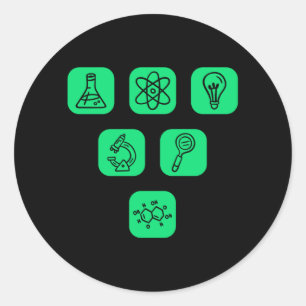 Science Elements Items Classic Round Sticker