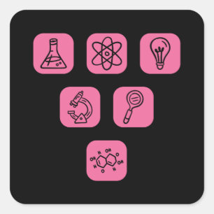 Science Elements Items Square Sticker