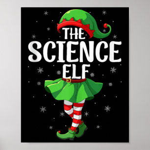Science Elf Christmas Girls Women Elf Squad Xmas F Poster
