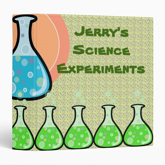 science experiment beakers notebook binder (Front/Spine)