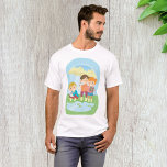 Science Experiment In The Rain Mens T-Shirt<br><div class="desc">This design is science experiment in the rain. There is children out in the rain conducting the experiment. This science experiment in the rain design looks great on this Mens T-Shirt</div>
