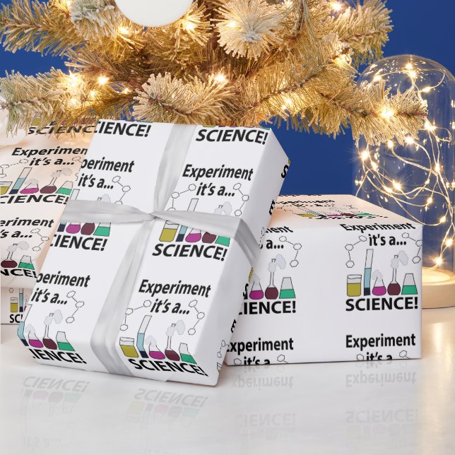 Science Experiment It's a Science  Wrapping Paper (Holidays)