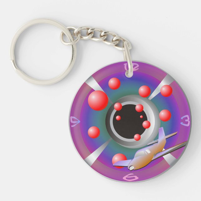 Science Fiction Airplane Keychain (Front)