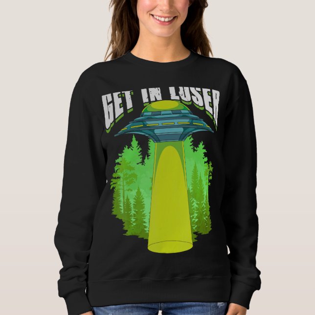 Science Fiction Alien Abduction Ufo  Alien Sweatshirt (Front)