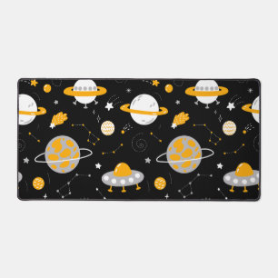 Science Fiction Alien Flight Cosmic Stars UFO Desk Mat