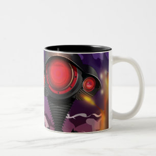 Science Fiction Alien Tripod Attack! Two-Tone Coffee Mug