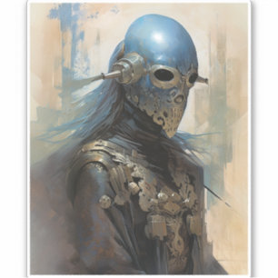 Science Fiction Alien Wearing Helmet Mask