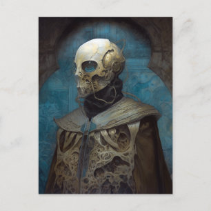 Science Fiction Alien Wearing Helmet Mask Postcard