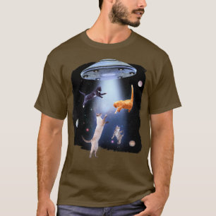 Science Fiction Cat Lovers Space Ship 1917 T-Shirt