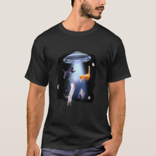 Science Fiction Cat  Space Ship T-Shirt