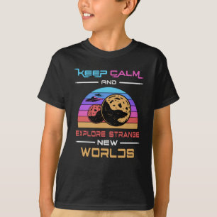 Science Fiction Day Space Keep Calm Stars Gift T-Shirt