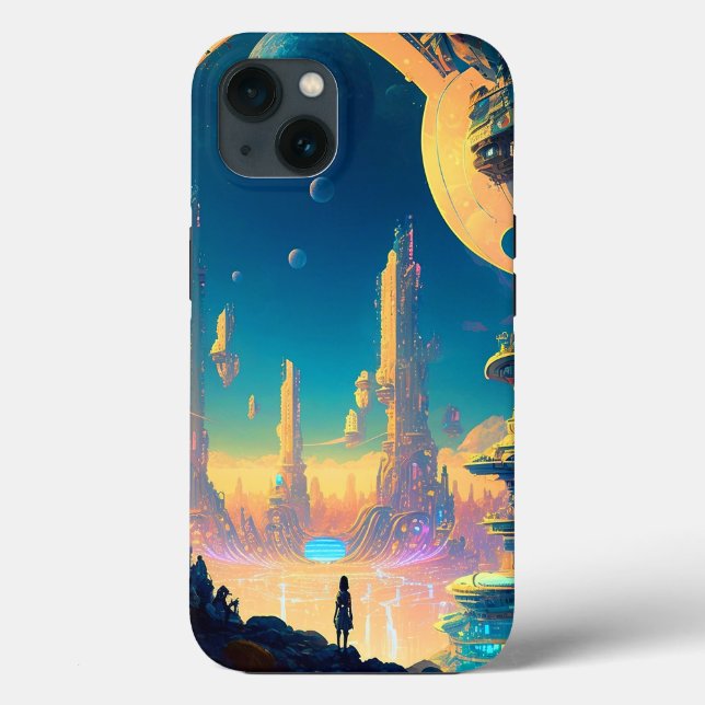 Science Fiction Futuristic City Case-Mate iPhone C Case-Mate iPhone Case (Back)