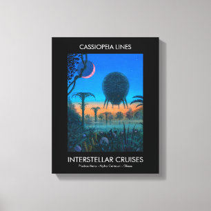 Science Fiction Interstellar Cruises Caspar Lines Canvas Print
