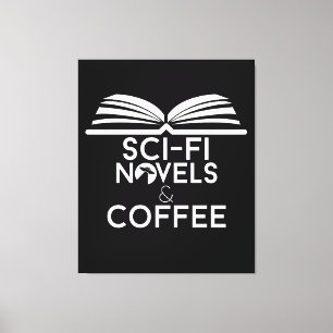 Science Fiction Novels and Coffee Canvas Print