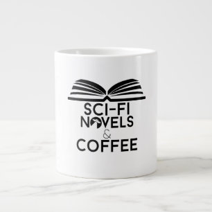Science Fiction Novels and Coffee Large Coffee Mug