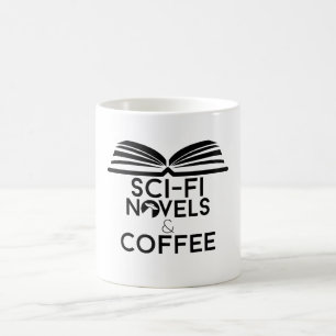 Science Fiction Novels and Coffee Mug