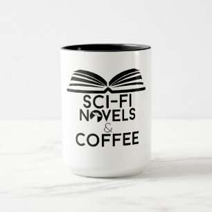 Science Fiction Novels and Coffee Mug