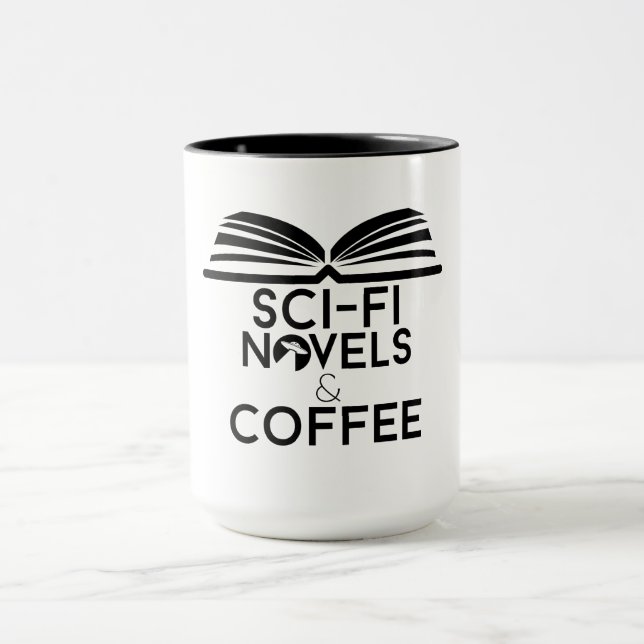 Science Fiction Novels and Coffee Mug (Center)