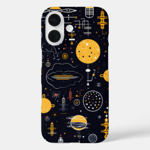 Science Fiction Pattern iPhone 16 Case
