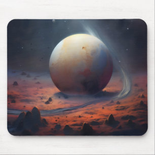 Science Fiction Planet Landscape Mouse Pad