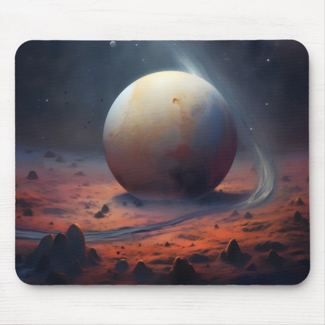 Science Fiction Planet Landscape Mouse Pad (Front)