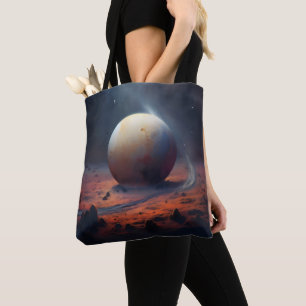 Science Fiction Planet Landscape Tote Bag