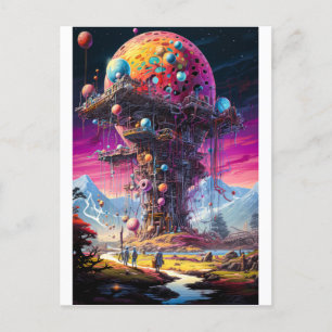Science Fiction Scene Postcard