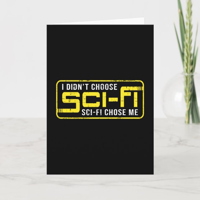 Science Fiction Space Ufo Sci-Fi Alien Funny Gift Card (Front)