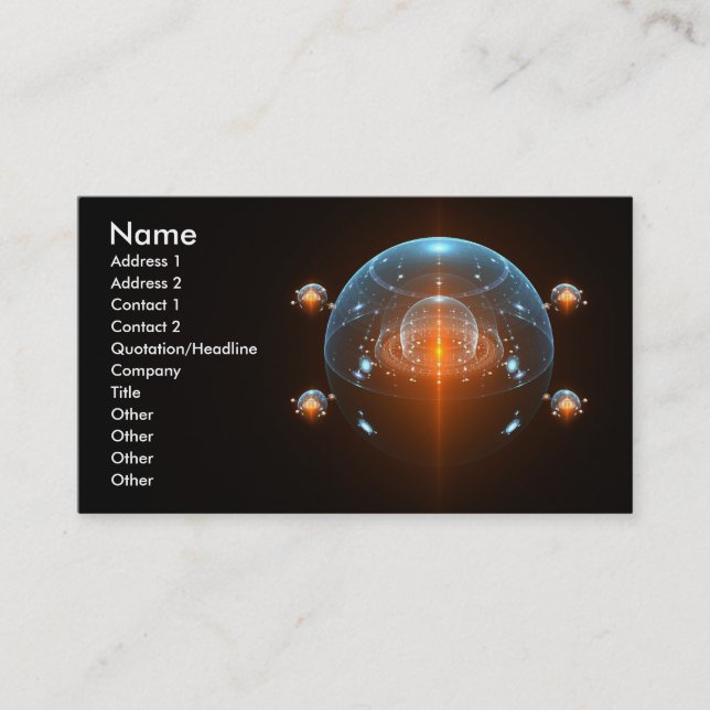 Science Fiction Spaceship Business Card (Front)