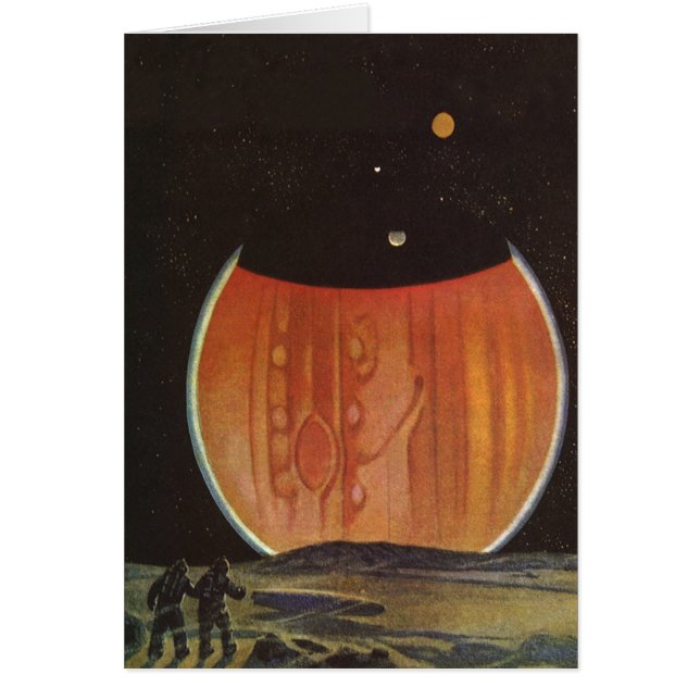 Science-fiction vintage, astronautes sur Ganymede (Devant)