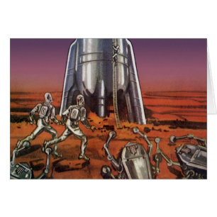 Science-fiction vintage, les astronautes Beetle Al