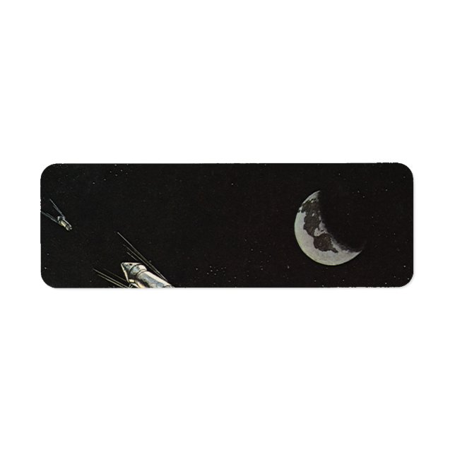 Science-fiction vintage, Rocket Ships Moon Planets (Devant)