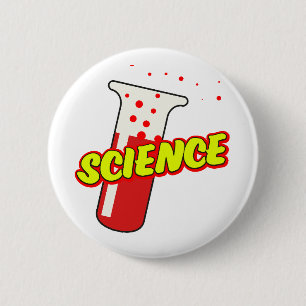 Science Flask Cartoon 2 Inch Round Button