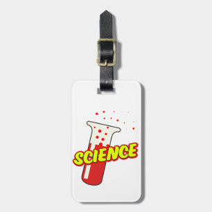 Science Flask Cartoon Luggage Tag