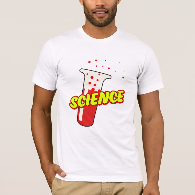 Science Flask Cartoon T-Shirt (Front)