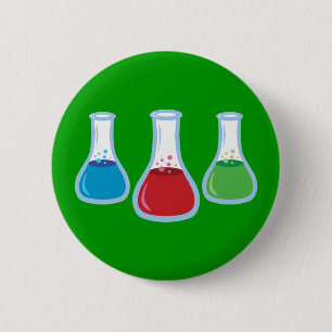 Science Flasks 2 Inch Round Button