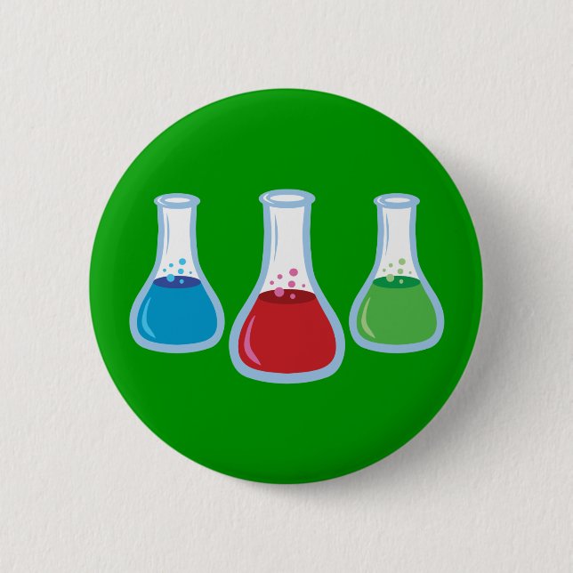 Science Flasks 2 Inch Round Button (Front)