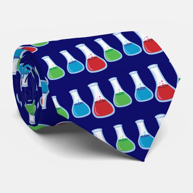 Science Flasks Tie (Rolled)