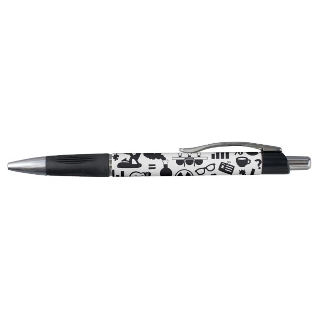 Science for Scientist Pattern (Black and White) Pen (Top)