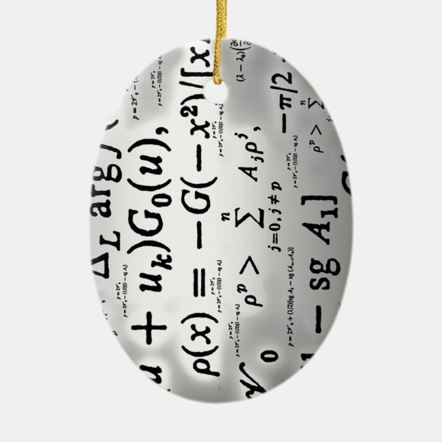 Science Formulas Ceramic Ornament (Front)