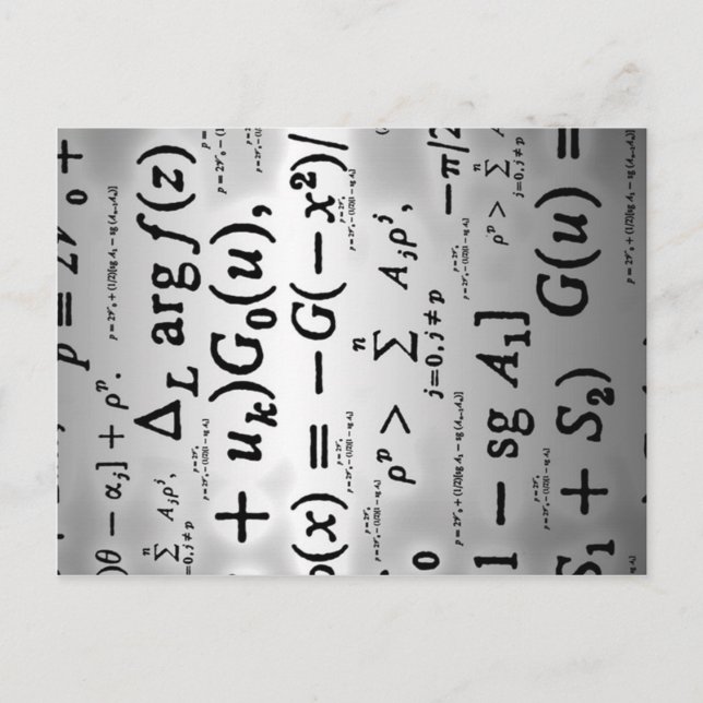 Science Formulas Postcard (Front)