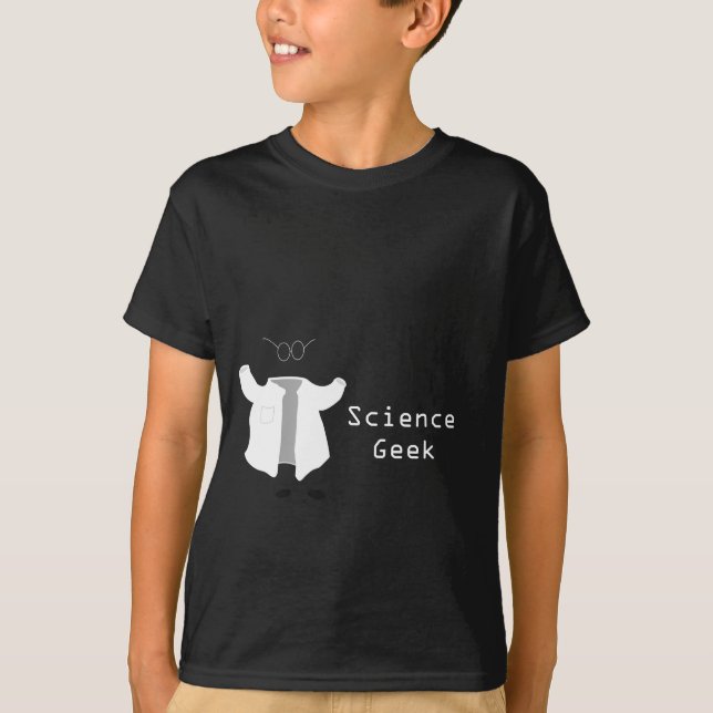 Science Geek Invisible Man Lab Coat With Glasses T-Shirt (Front)