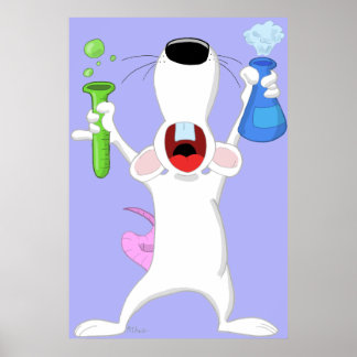 Science Geek Lab Rat Poster Print