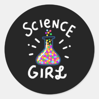 Science Girl Chemistry Biology Student Teacher Sma Classic Round Sticker