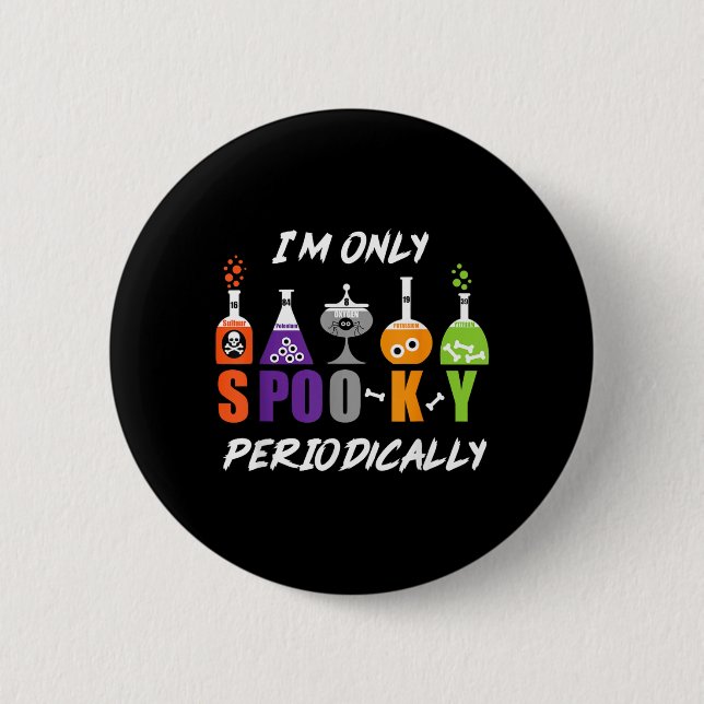 Science Halloween 2 Inch Round Button (Front)
