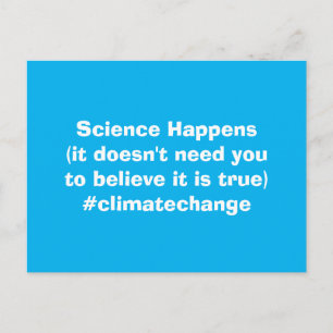 Science Happens Climate Change Postcard