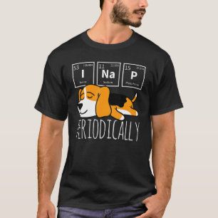Science I Nap Periodic Table Meme Meh Beagle Dog T-Shirt