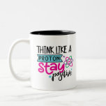 Science I Think Like A Proton Modern Typography Two-Tone Coffee Mug<br><div class="desc">This modern design features the text "I think like a proton" in colourful typography #science #physics #proton #sayings #coffee #coffeemugs #coffeelover #coffeelovers #coffeelove #mugs #drinkware #kitchen #dining #home</div>