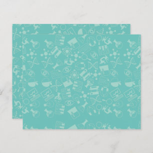 Science Icons Pattern Post-it Notes