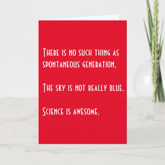 Science is Awesome Nerdy Romantic Valentine Card (Front)
